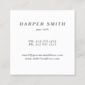 blogger die blogger is over notebookcomputer onlin vierkante visitekaartje (Achterkant)