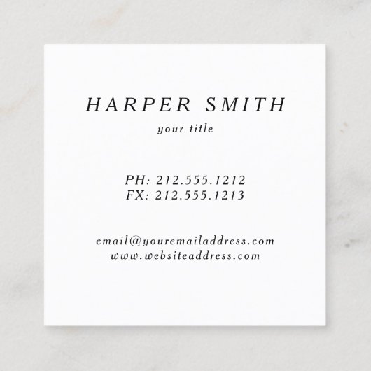 blogger die blogger is over notebookcomputer onlin vierkante visitekaartje (Achterkant)