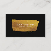 Blogger Elegant Faux Gold en zwarte sociale media Visitekaartje (Voorkant)