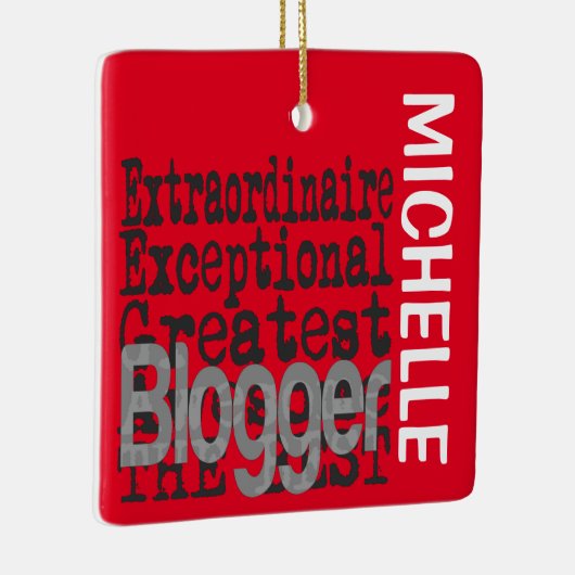 Blogger Extraordinaire CUSTOM Keramisch Ornament (Rechts)