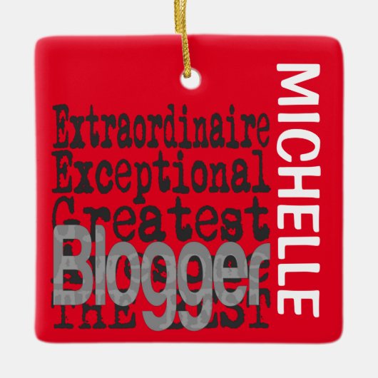 Blogger Extraordinaire CUSTOM Keramisch Ornament (Voorkant)