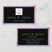 Blogger holografische Logo voor gebeurtenisplanner Visitekaartje (Voorkant / Achterkant)