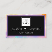 Blogger holografische Logo voor gebeurtenisplanner Visitekaartje (Voorkant)