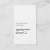 Blogger in grijs Visitekaartje (Achterkant)