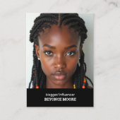 Blogger Influencer Aangepaste QR & Foto Visitekaartje (Voorkant)