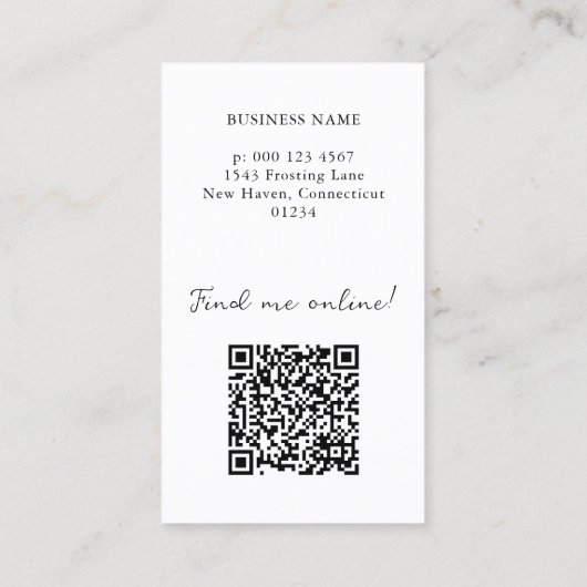 Blogger Influencer Content Creator Photo QR Code Visitekaartje (Achterkant)