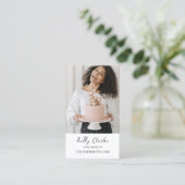 Blogger Influencer Content Creator Photo QR Code Visitekaartje (Staand voorkant)