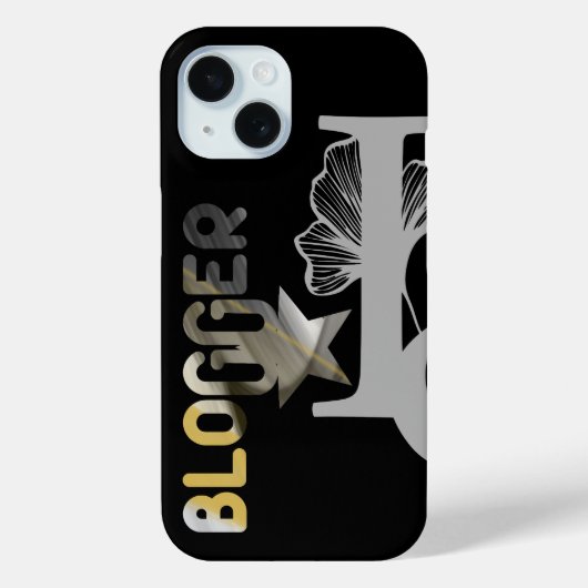 BLOGGER iPhone Cases Trend Abstract Zwart Wit (Achterkant)
