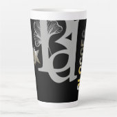 BLOGGER Latte Mok Abstract interieur zwart (Voorkant)