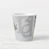 BLOGGER Latte Mok Abstract interieur zwart (Voorkant)