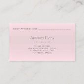 Blogger Makeup Beauty Studio Appointment Roze grij Afsprakenkaartje (Achterkant)