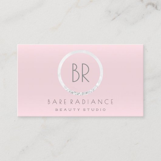 Blogger Makeup Beauty Studio Appointment Roze grij Afsprakenkaartje (Voorkant)