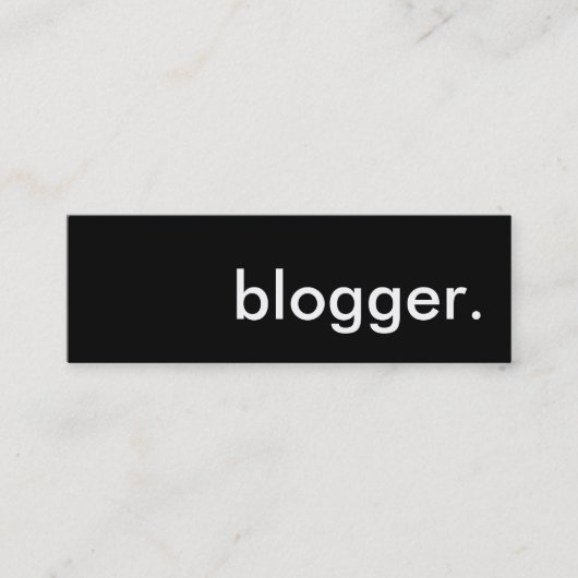 blogger . mini visitekaartje (Voorkant)