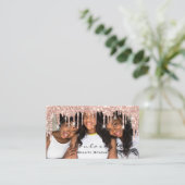 Blogger MUA Lashes Glitter Drift Roos Foto Visitekaartje (Staand voorkant)