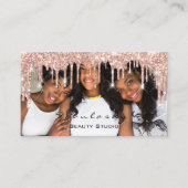 Blogger MUA Lashes Glitter Drift Roos Foto Visitekaartje (Voorkant)