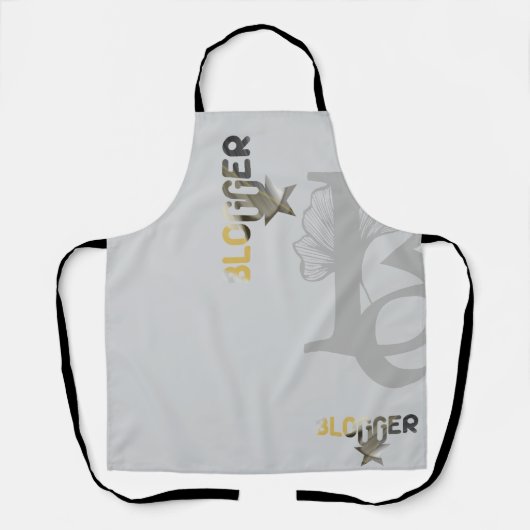 BLOGGER Schort Abstracte Trend Interieur Decor Zwa (Voorkant)