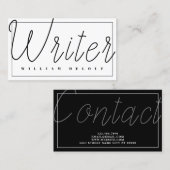 Blogger schrijver schrijver journalist visitekaartje (Voorkant / Achterkant)