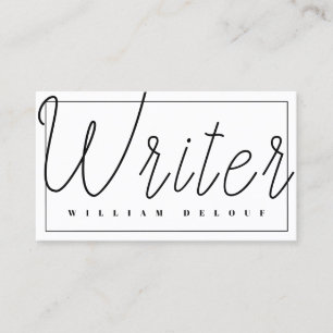 Blogger schrijver schrijver journalist visitekaartje