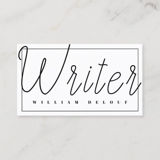 Blogger schrijver schrijver journalist visitekaartje (Voorkant)