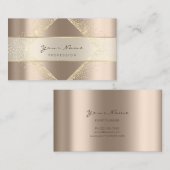 Blogger Sparkly Gold Floral Crystals Visitekaartje (Voorkant / Achterkant)