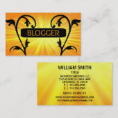 Blogger Sun Damask Visitekaartje (Voorkant / Achterkant)