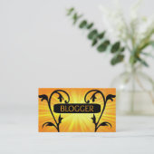Blogger Sun Damask Visitekaartje (Staand voorkant)