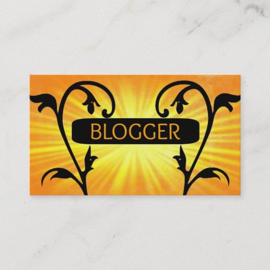 Blogger Sun Damask Visitekaartje (Voorkant)