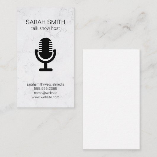 Blogger | Talk Show Host | Podcast Visitekaartje (Voorkant / Achterkant)