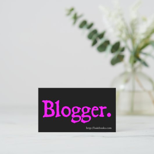 Blogger Visitekaartje (Staand voorkant)
