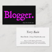 Blogger Visitekaartje (Voorkant / Achterkant)