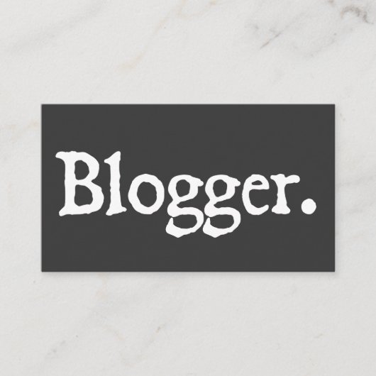 Blogger Visitekaartje (Voorkant)