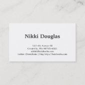 Blogger Visitekaartje (Achterkant)