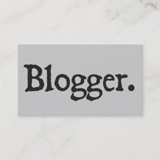 Blogger Visitekaartje (Voorkant)
