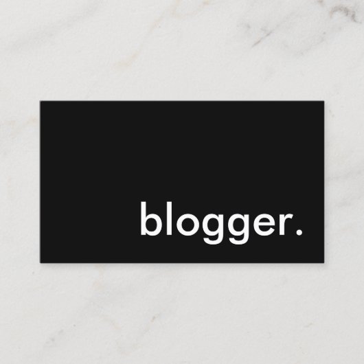 blogger . visitekaartje (Voorkant)