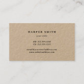 blogger visitekaartje rustige kraft paper writer b (Achterkant)