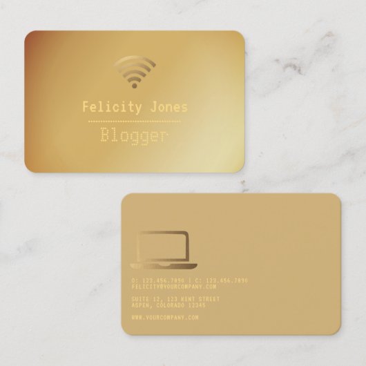 Blogger-Visitekaartje Visitekaartje (Voorkant / Achterkant)