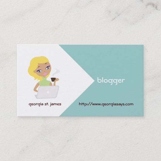 Blogger-Visitekaartjes Visitekaartje (Voorkant)