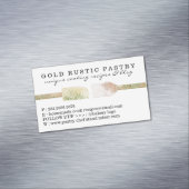 Blogger voor banketbakkerij magnetisch visitekaartje (Voorbeeld)