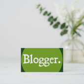 Blogger White Lettering Visitekaartje (Staand voorkant)