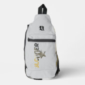 BLOGGER Witte Sling Bag Trend Abstract Zwart Goud (Voorkant)