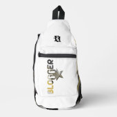 BLOGGER Witte Sling Bag Trend Abstract Zwart Goud (Voorkant)