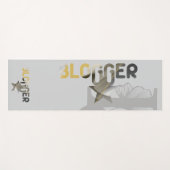 BLOGGER Yoga Mat Abstracte Kunst Zwart Wit Goud (Voorkant (horizontaal))