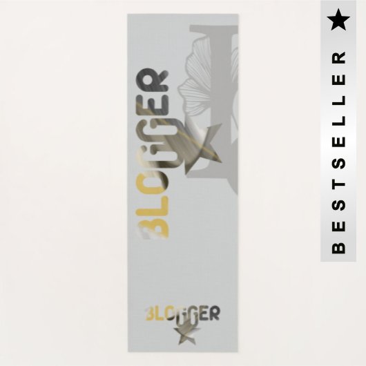 BLOGGER Yoga Mat Abstracte Kunst Zwart Wit Goud