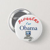 Bloggers voor Obama-Button Ronde Button 5,7 Cm (Voorkant /achterkant)
