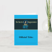 Bloggessianisme kerk kaart (Voorkant)