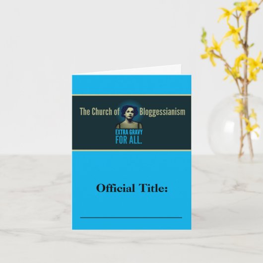 Bloggessianisme kerk kaart (Gele Bloem)