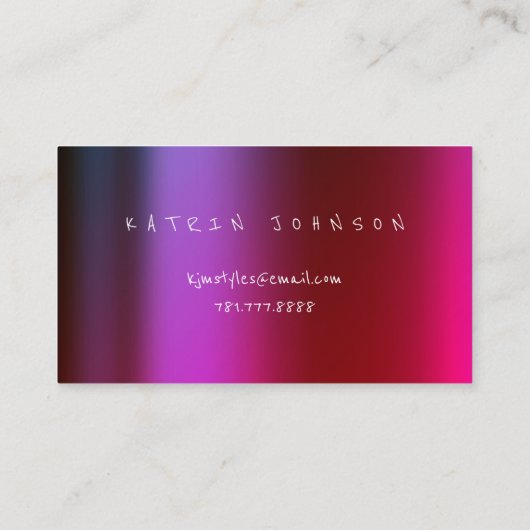 BLOGGGER-holografisch apparaat voor goudvlindervlo Visitekaartje (Achterkant)