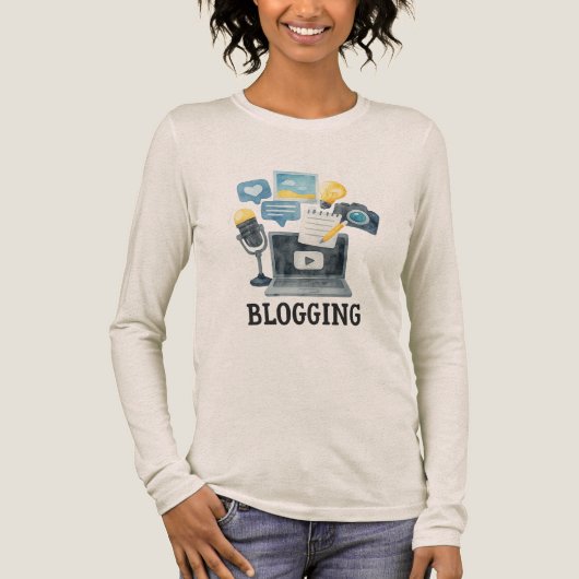 Blogging Lifestyle  Tri-Blend Shirt (Voorkant)