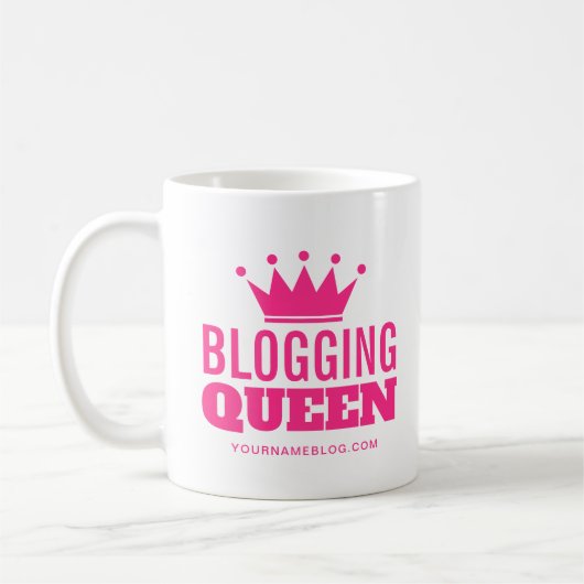 Blogging Queen mok gift for vrouw blogger (Links)