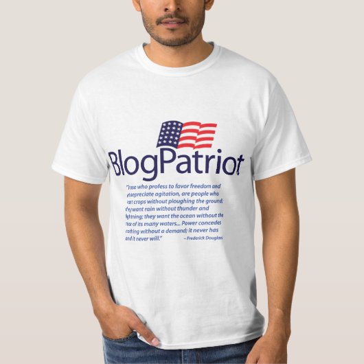 BlogPatriot Douglass Quote T-shirt (Voorkant)